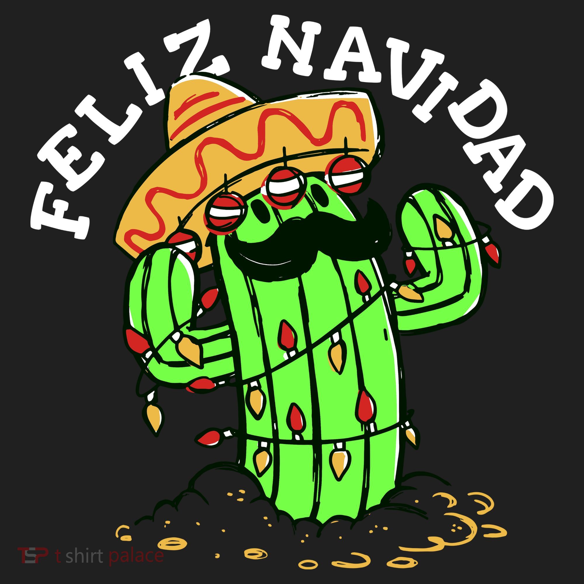 Feliz Navidad Merry Christmas Cactus Funny Humor Spanish Golf Towel