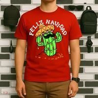 Feliz Navidad Merry Christmas Cactus Funny Humor Spanish T-Shirt thumb 6
