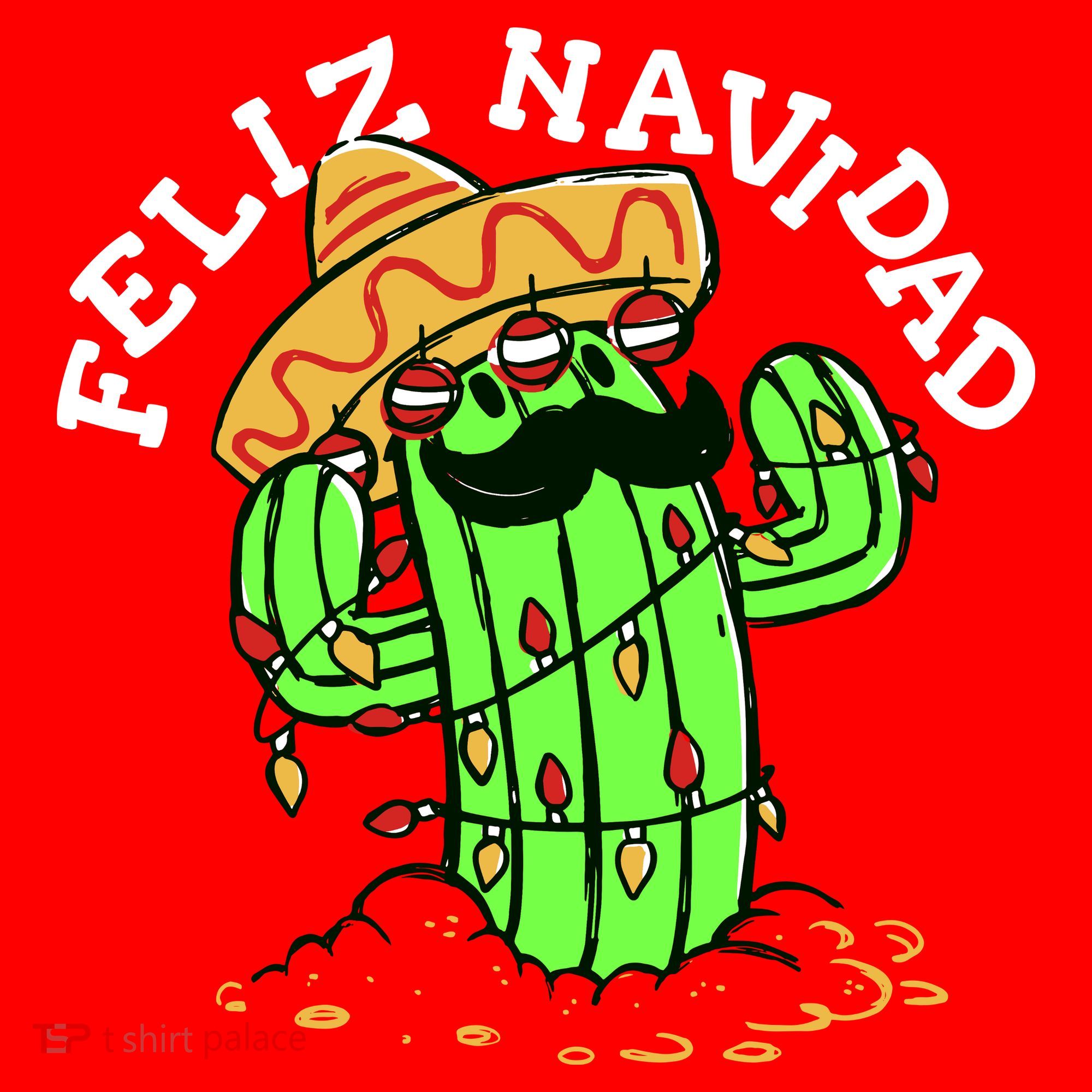 Feliz Navidad Merry Christmas Cactus Funny Humor Spanish Polo