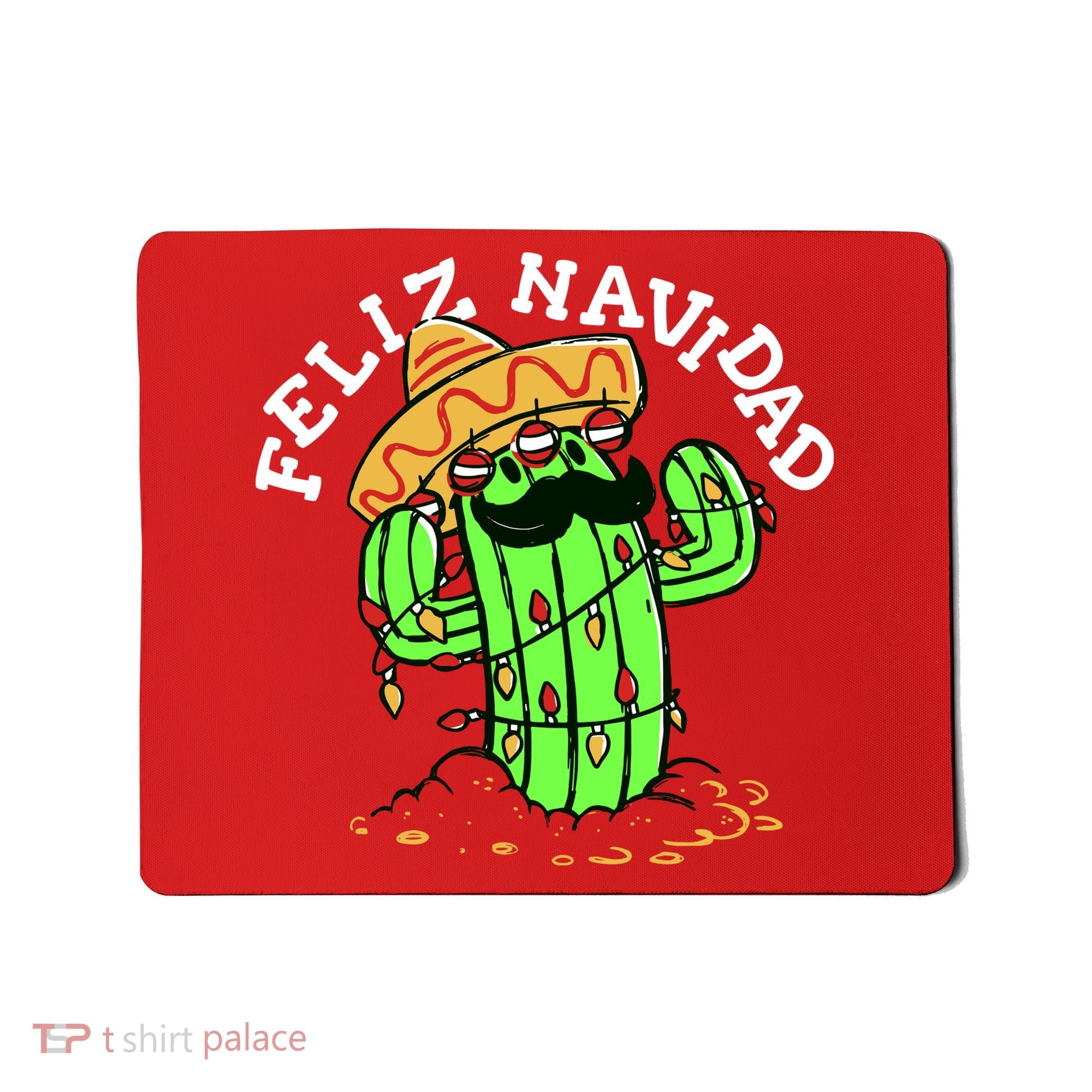 Feliz Navidad Merry Christmas Cactus Funny Humor Spanish Mousepad