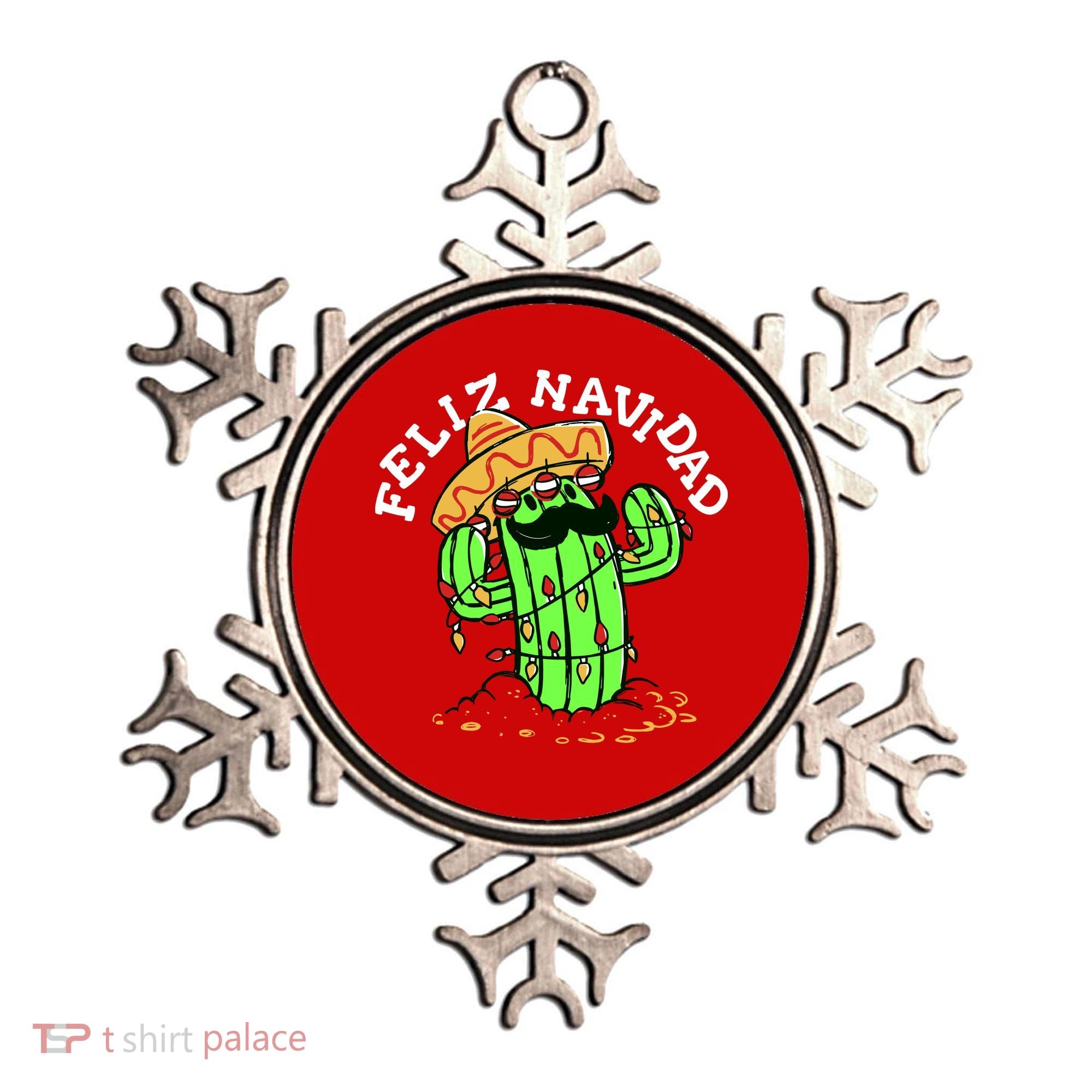 Feliz Navidad Merry Christmas Cactus Funny Humor Spanish Ornament