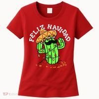 Feliz Navidad Merry Christmas Cactus Funny Humor Spanish Women's T-Shirt thumb 0