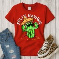 Feliz Navidad Merry Christmas Cactus Funny Humor Spanish Women's T-Shirt thumb 3