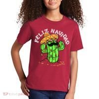 Feliz Navidad Merry Christmas Cactus Funny Humor Spanish Kids T-Shirt thumb 2