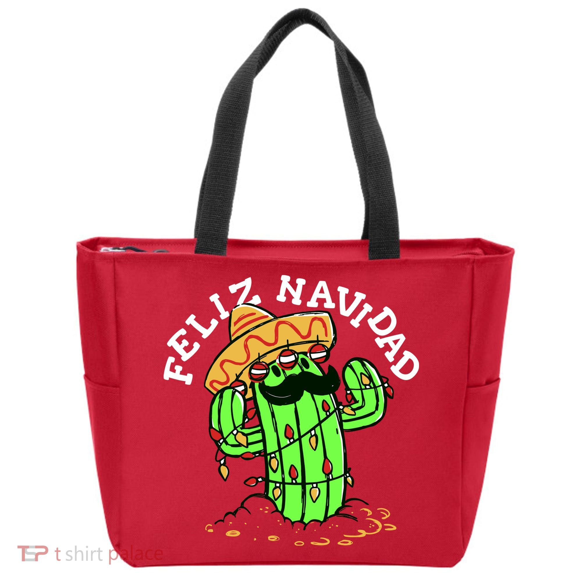 Feliz Navidad Merry Christmas Cactus Funny Humor Spanish Tote Bag