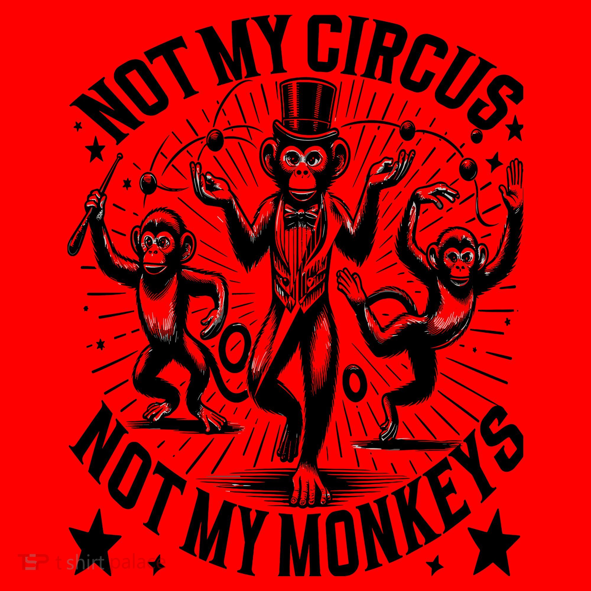 Funny Not My Circus Not My Monkeys Santa Hat