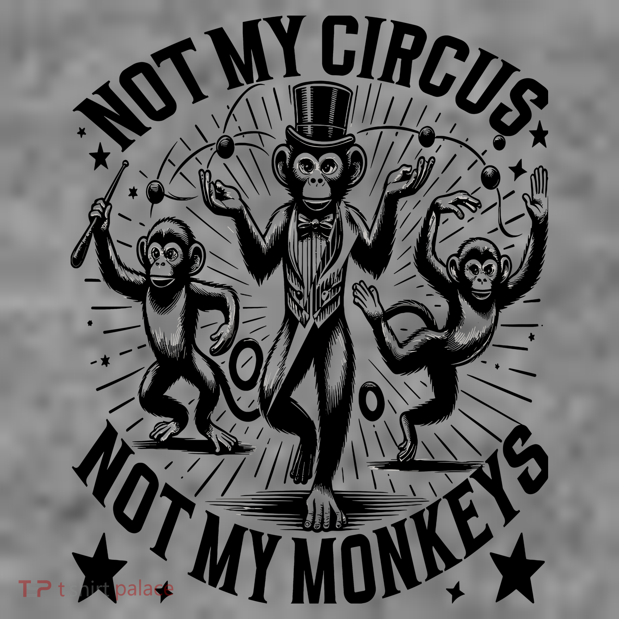 Funny Not My Circus Not My Monkeys Toddler Hoodie