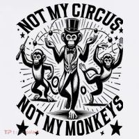 Funny Not My Circus Not My Monkeys Apron thumb 3