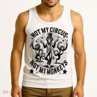 Funny Not My Circus Not My Monkeys Tank Top thumb 3