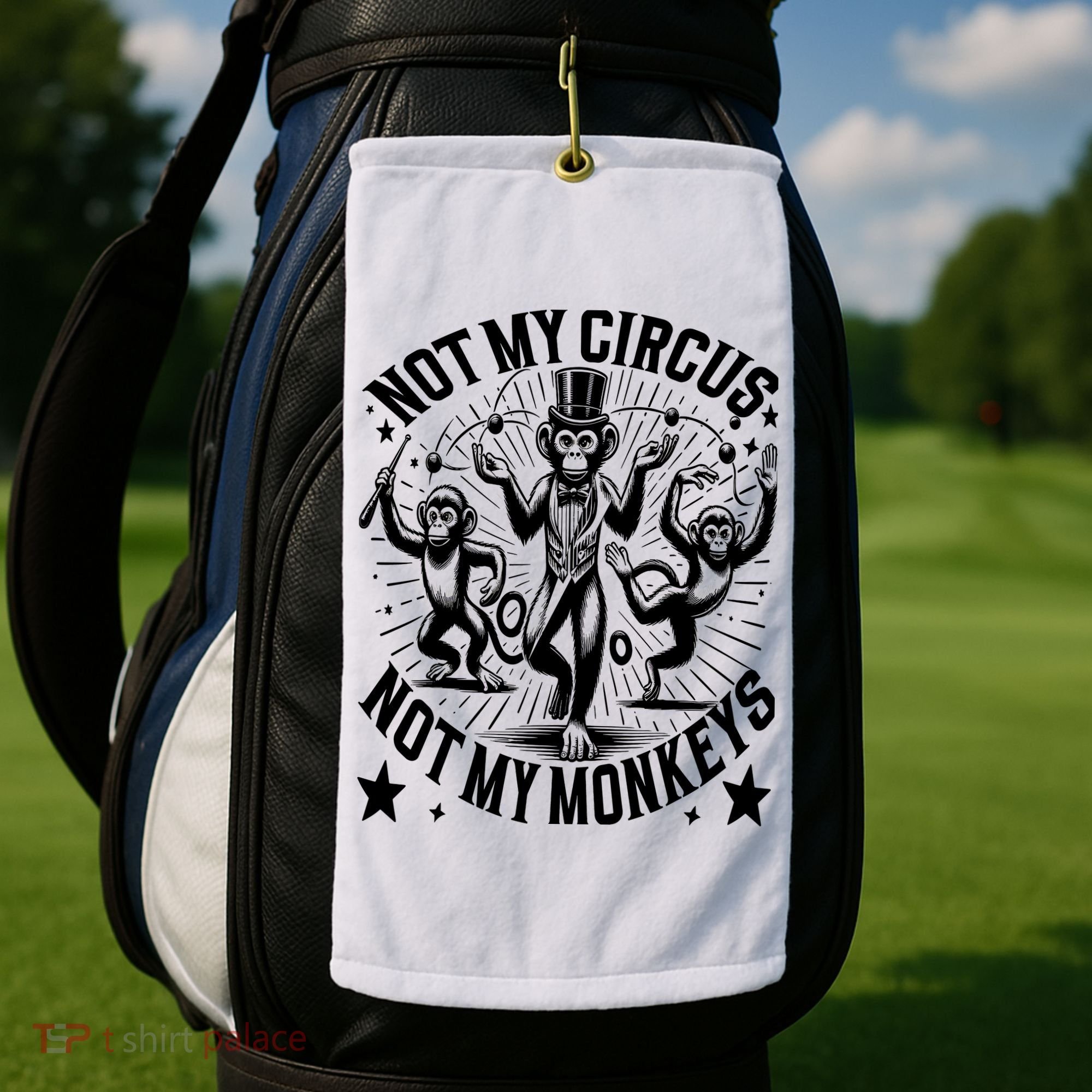 Funny Not My Circus Not My Monkeys Golf Towel