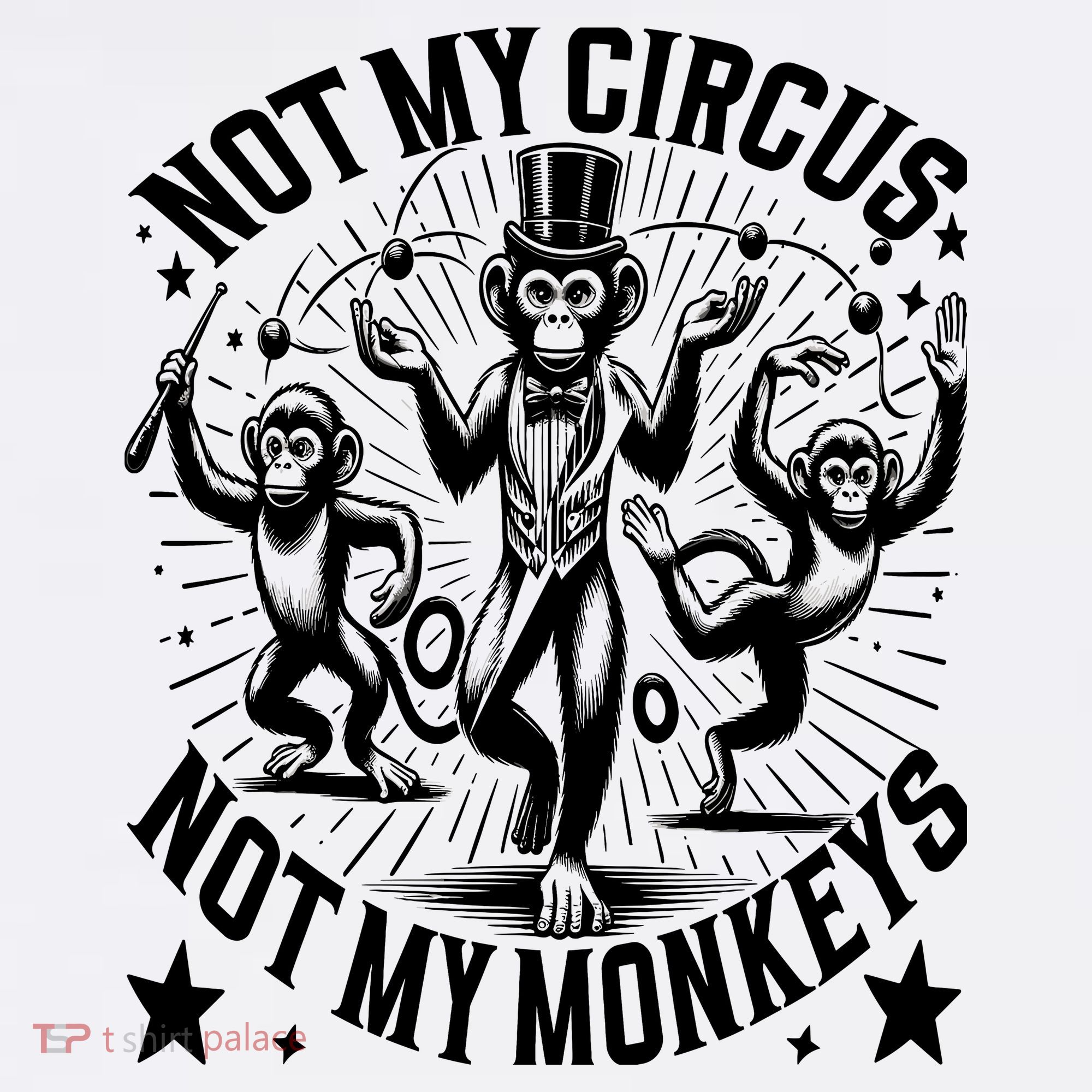 Funny Not My Circus Not My Monkeys Women's Long Sleeve Shirt