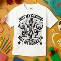 Funny Not My Circus Not My Monkeys Kids T-Shirt thumb 3