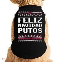 Feliz Navidad Mexican Ugly Christmas Sweater Funny Gift Doggie Tank thumb 0