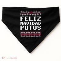 Feliz Navidad Mexican Ugly Christmas Sweater Funny Gift USA-Made Doggie Bandana thumb 0