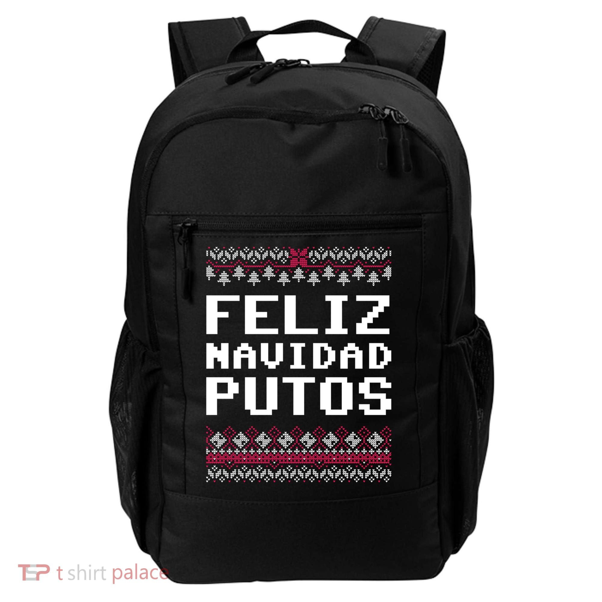 Feliz Navidad Mexican Ugly Christmas Sweater Funny Gift Backpack