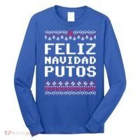 Feliz Navidad Mexican Ugly Christmas Sweater Funny Gift Long Sleeve Shirt thumb 0