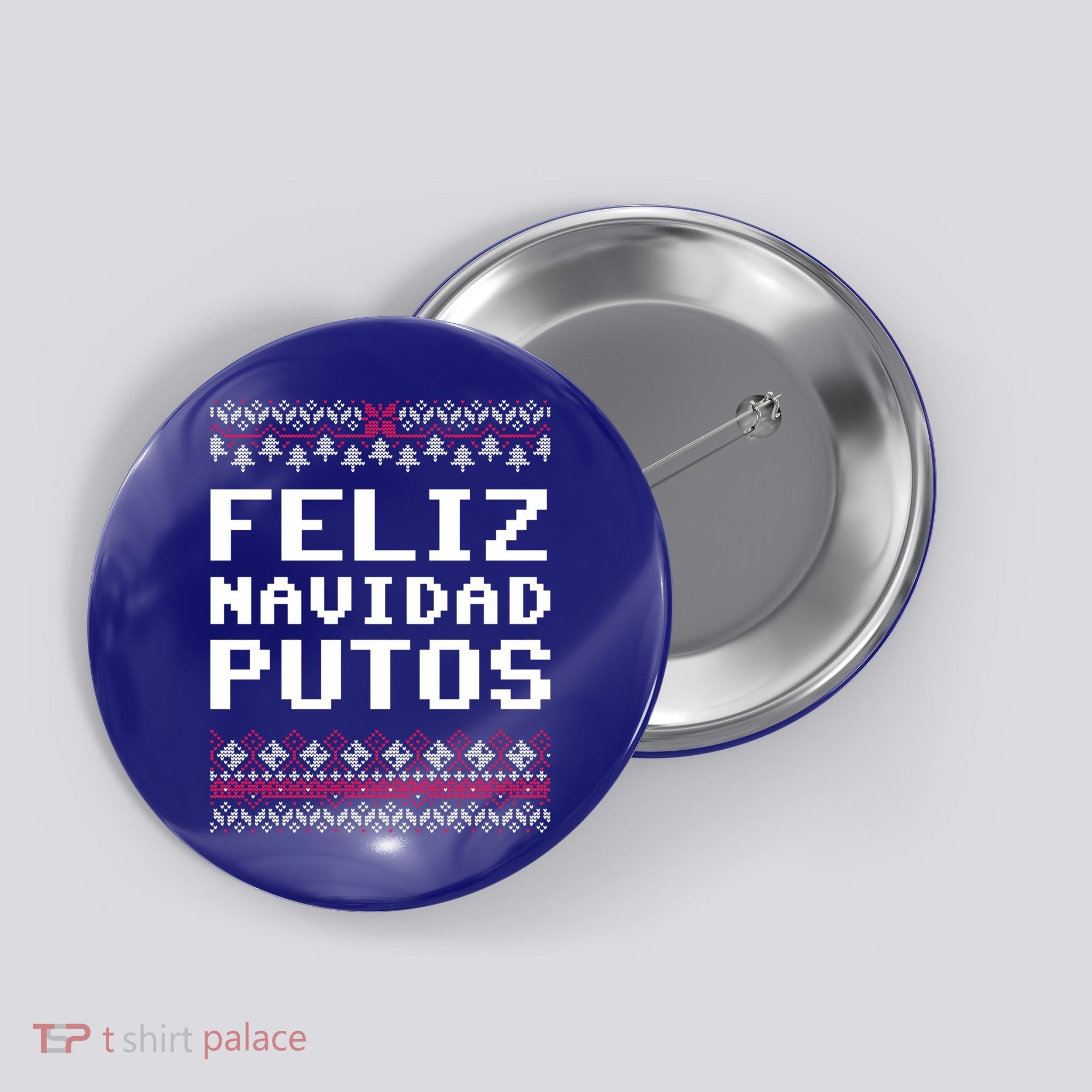 Feliz Navidad Mexican Ugly Christmas Sweater Funny Gift Button
