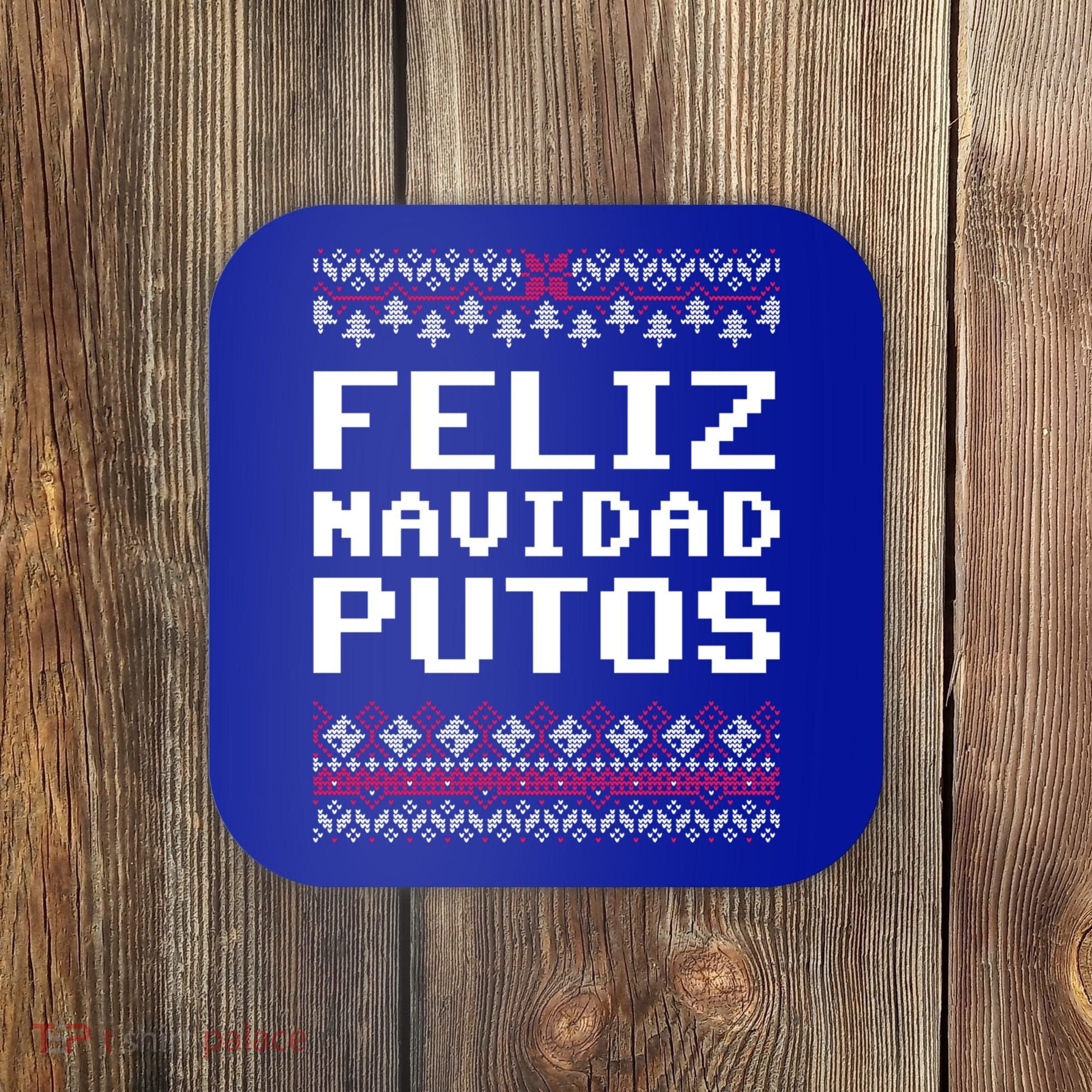 Feliz Navidad Mexican Ugly Christmas Sweater Funny Gift Coaster