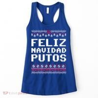 Feliz Navidad Mexican Ugly Christmas Sweater Funny Gift Women's Tank Top thumb 0