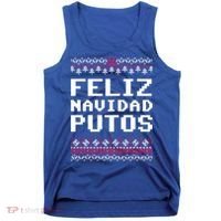 Feliz Navidad Mexican Ugly Christmas Sweater Funny Gift Tank Top thumb 0