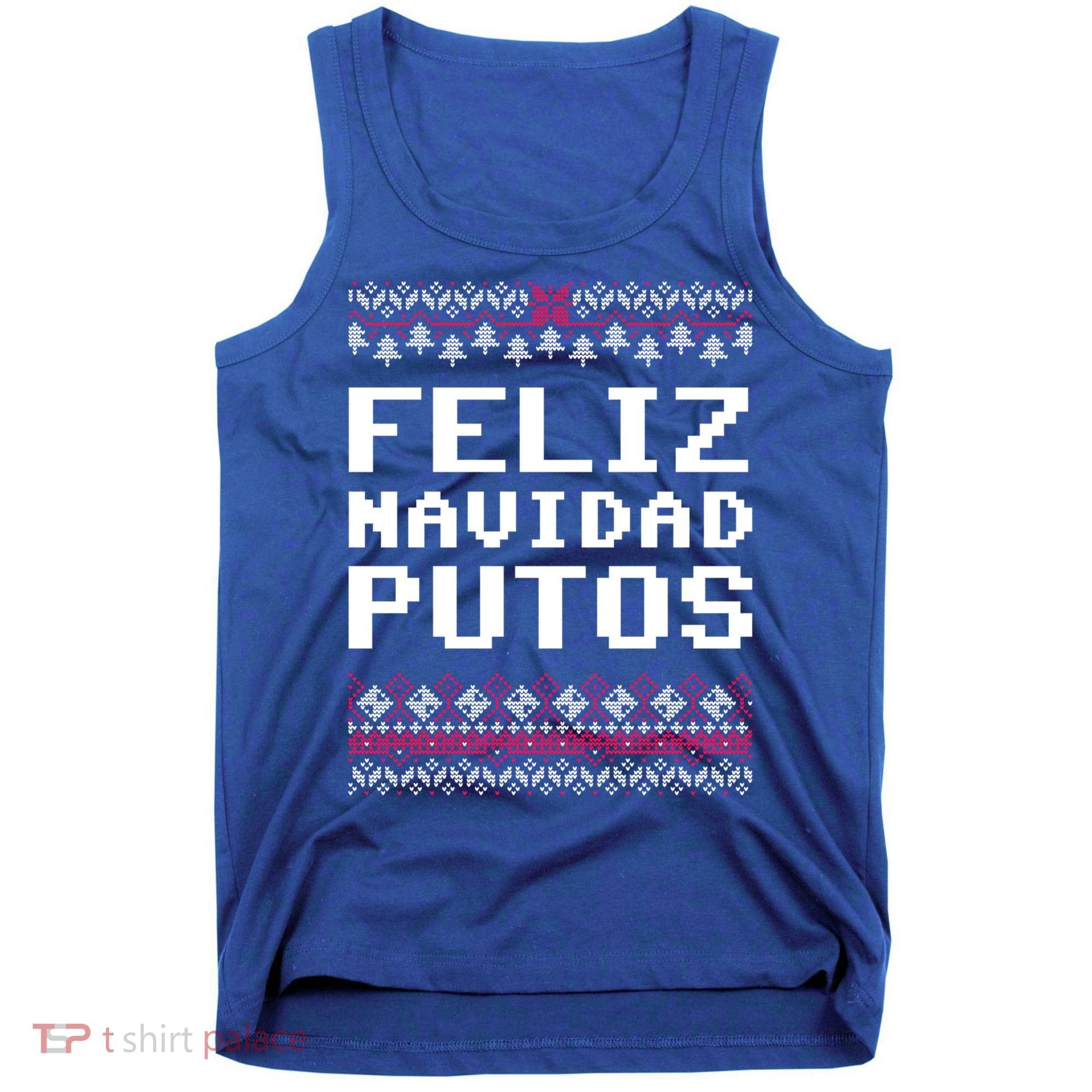 Feliz Navidad Mexican Ugly Christmas Sweater Funny Gift Tank Top