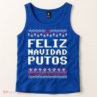 Feliz Navidad Mexican Ugly Christmas Sweater Funny Gift Tank Top thumb 2