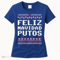 Feliz Navidad Mexican Ugly Christmas Sweater Funny Gift Women's T-Shirt thumb 0
