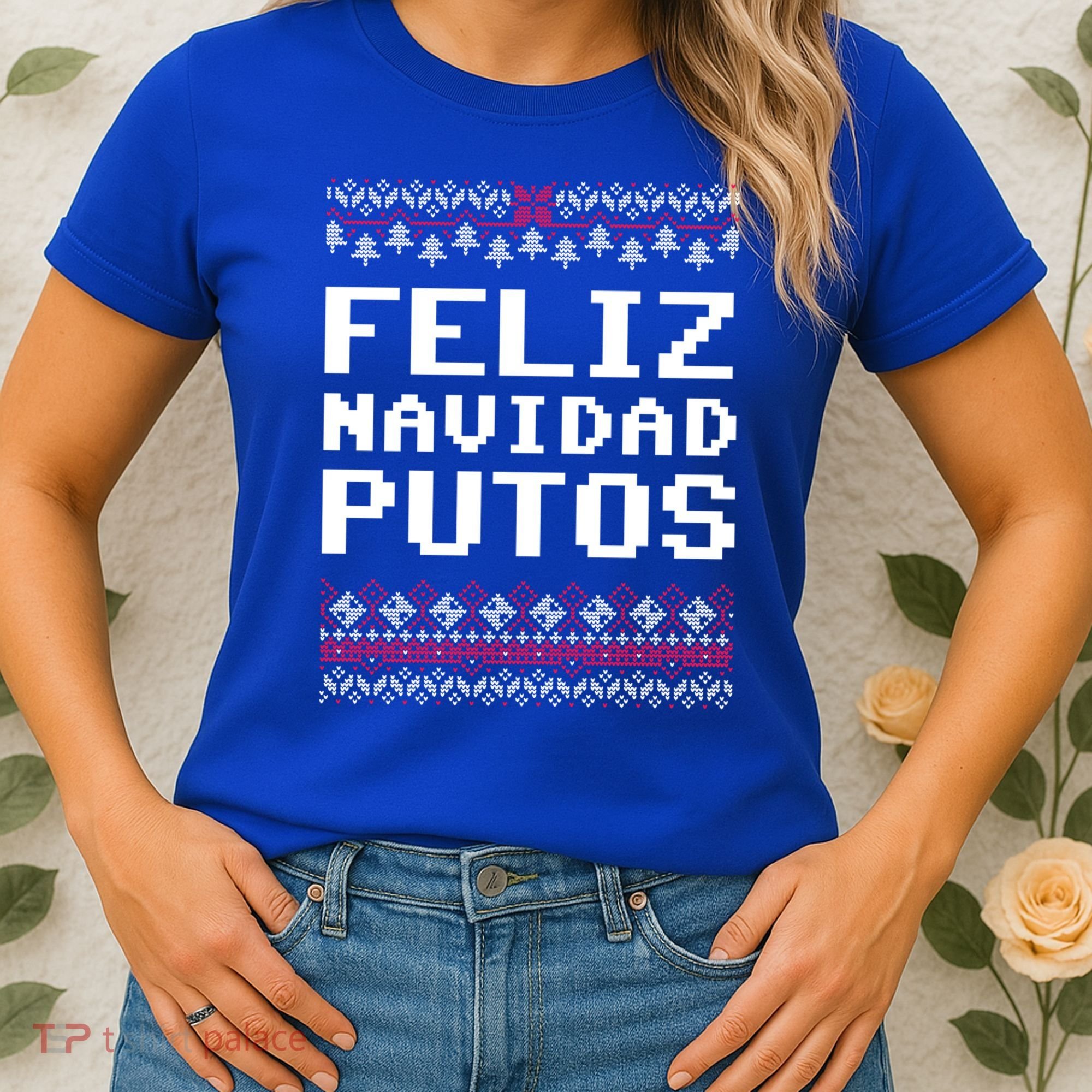 Feliz Navidad Mexican Ugly Christmas Sweater Funny Gift Women's T-Shirt