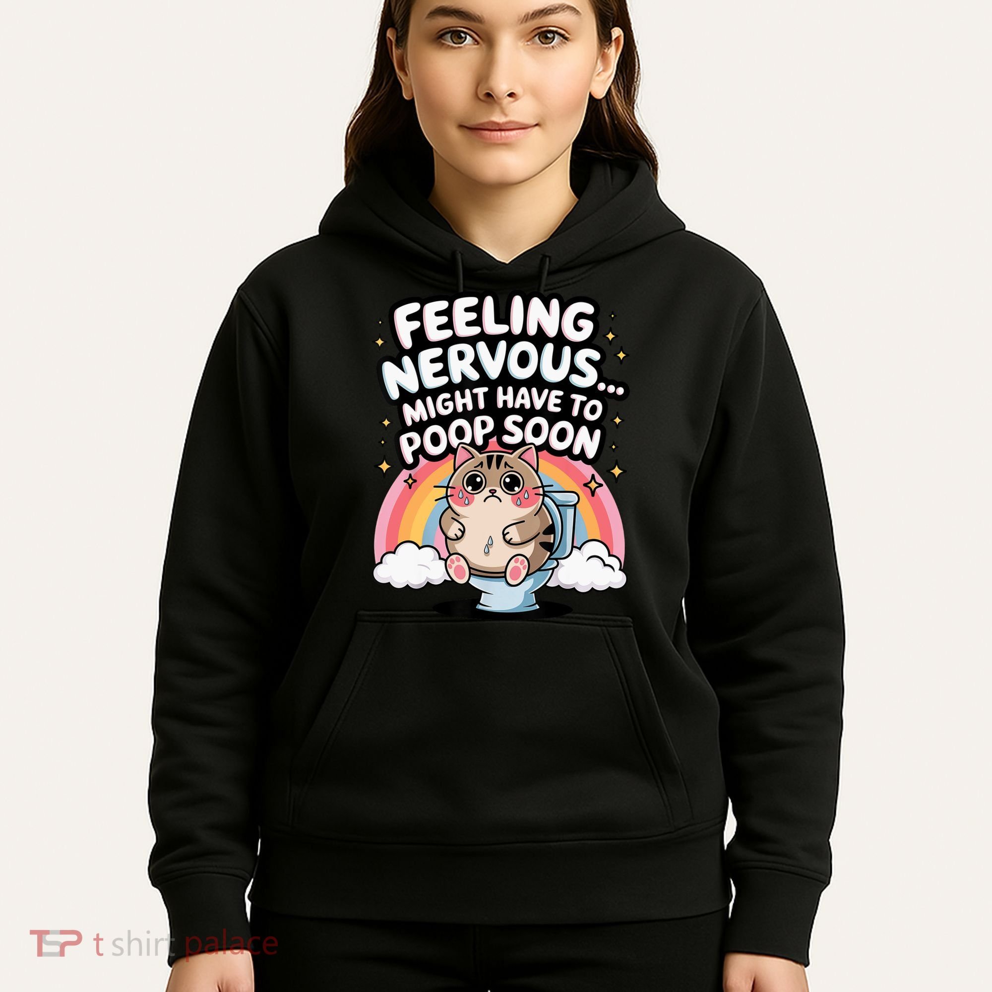 Feeling Nervous Might Have To Poop Soon Funny Saying  Hoodie