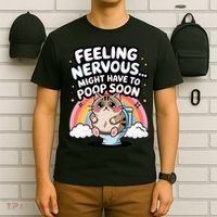 Feeling Nervous Might Have To Poop Soon Funny Saying  T-Shirt thumb 6