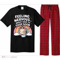 Feeling Nervous Might Have To Poop Soon Funny Saying  Pajama Set thumb 0