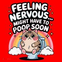 Feeling Nervous Might Have To Poop Soon Funny Saying  Santa Hat thumb 1