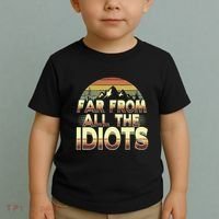 Funny Nature Meme Far From All The Idiots Funny Hiking Memes Toddler T-Shirt thumb 2