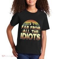 Funny Nature Meme Far From All The Idiots Funny Hiking Memes Kids T-Shirt thumb 2