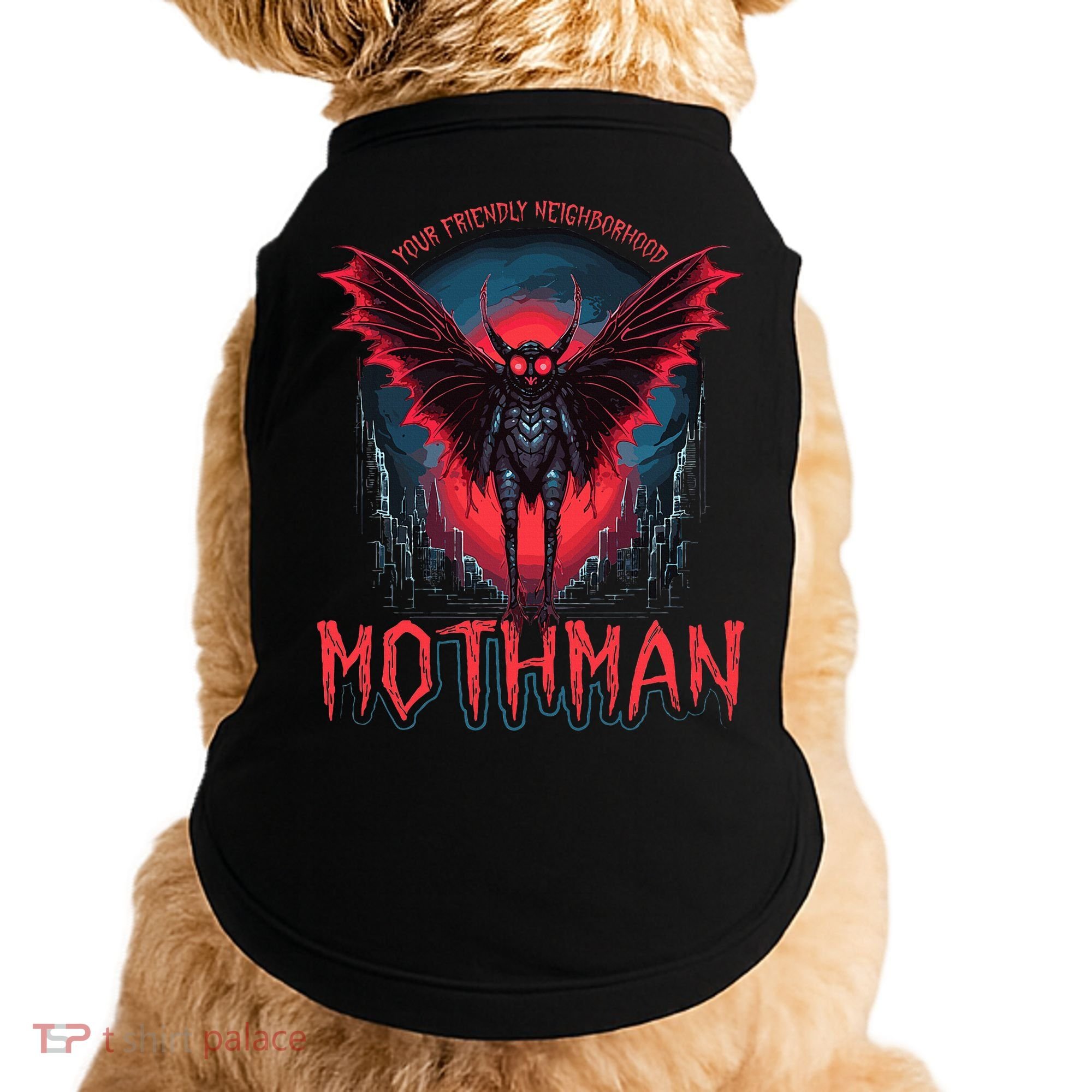 Friendly Neighborhood Mothman Cryptid Doggie Tank