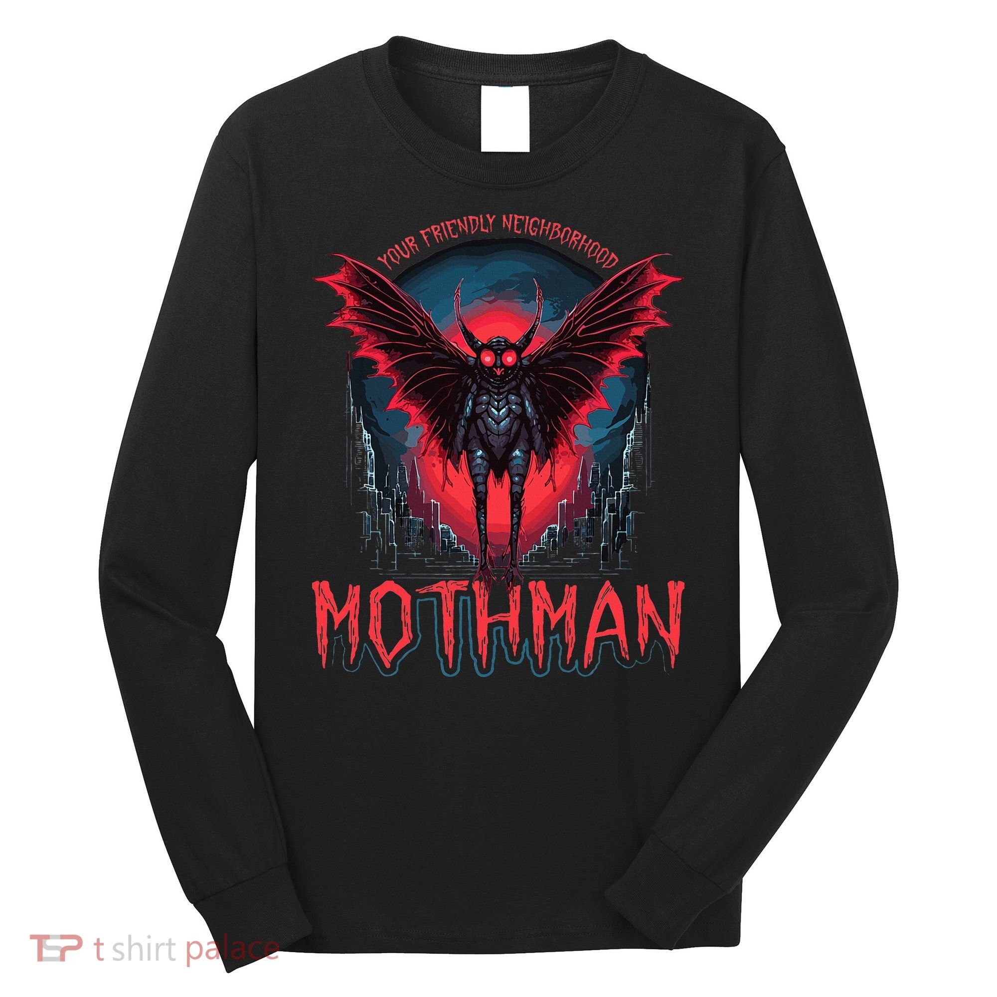 Friendly Neighborhood Mothman Cryptid Long Sleeve Shirt