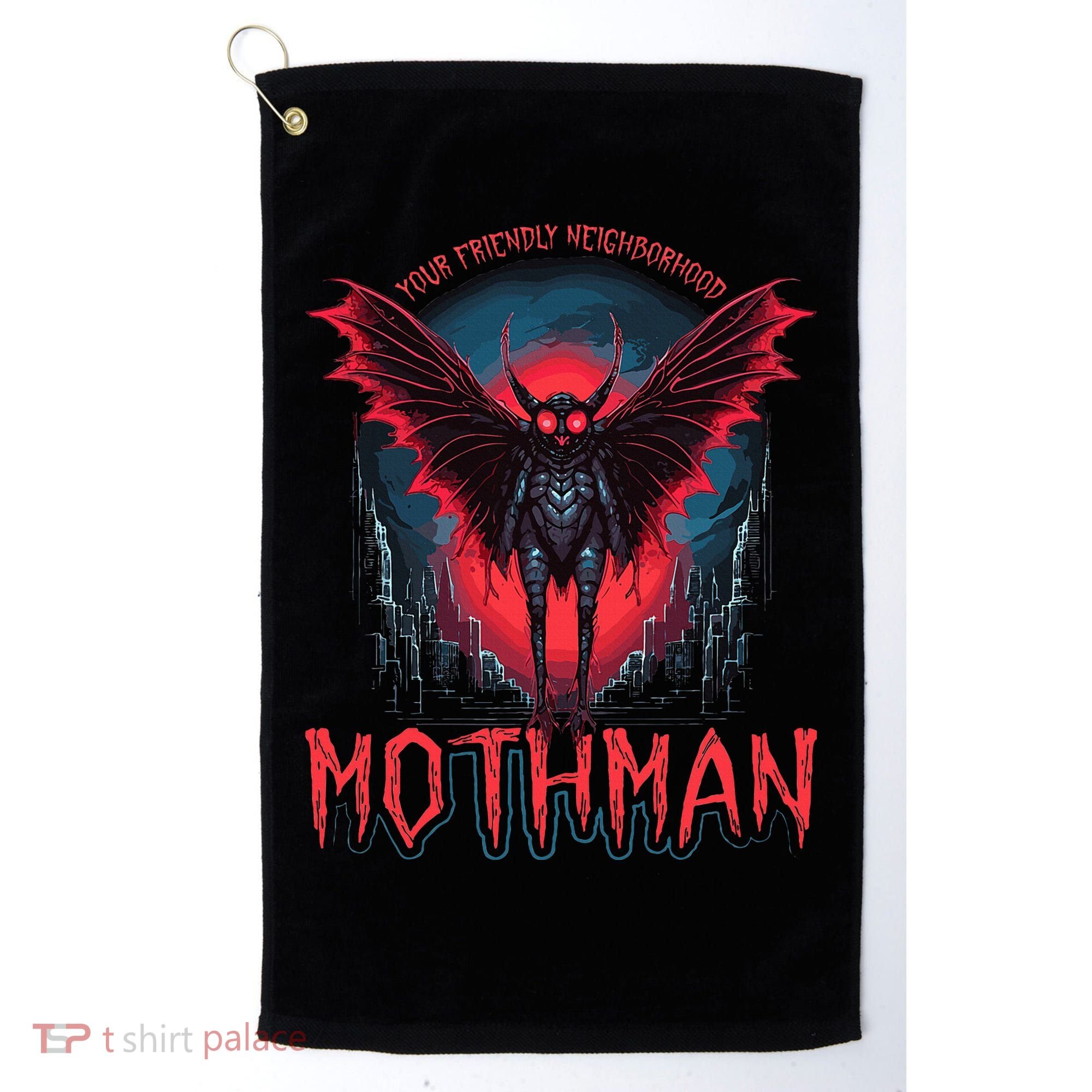 Friendly Neighborhood Mothman Cryptid Golf Towel