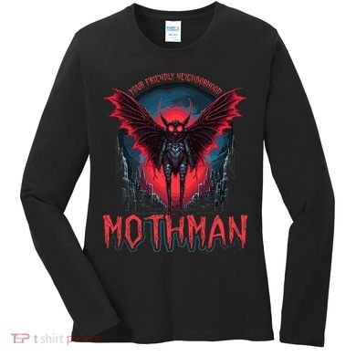 Friendly Neighborhood Mothman Cryptid Women's Long Sleeve Shirt