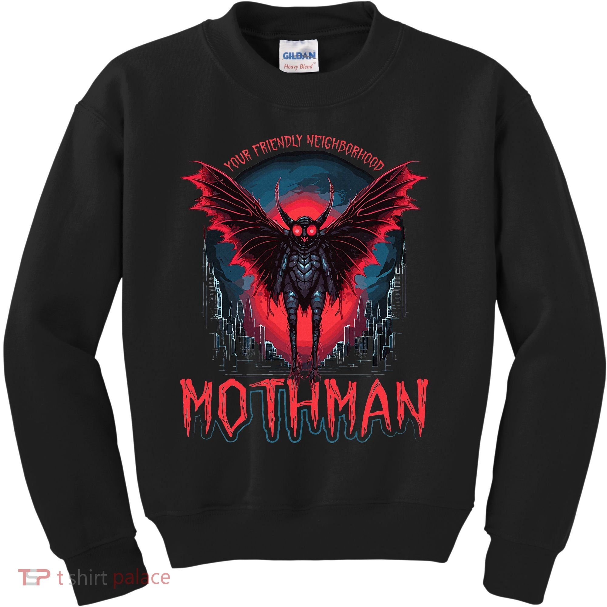Friendly Neighborhood Mothman Cryptid Kids Sweatshirt