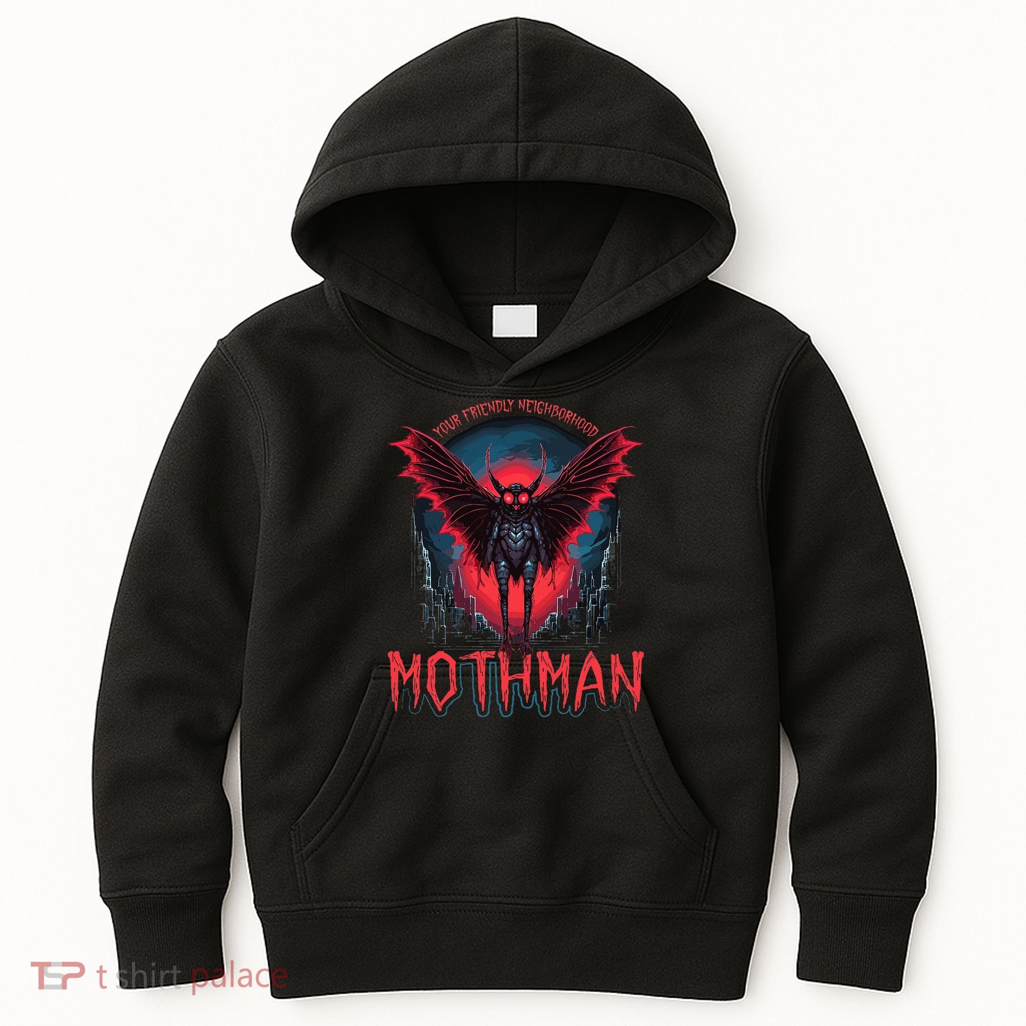 Friendly Neighborhood Mothman Cryptid Kids Hoodie