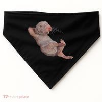 Funny Naked Mole Rat Zookeeper Safari Animal Lover Mole Rat USA-Made Doggie Bandana thumb 0