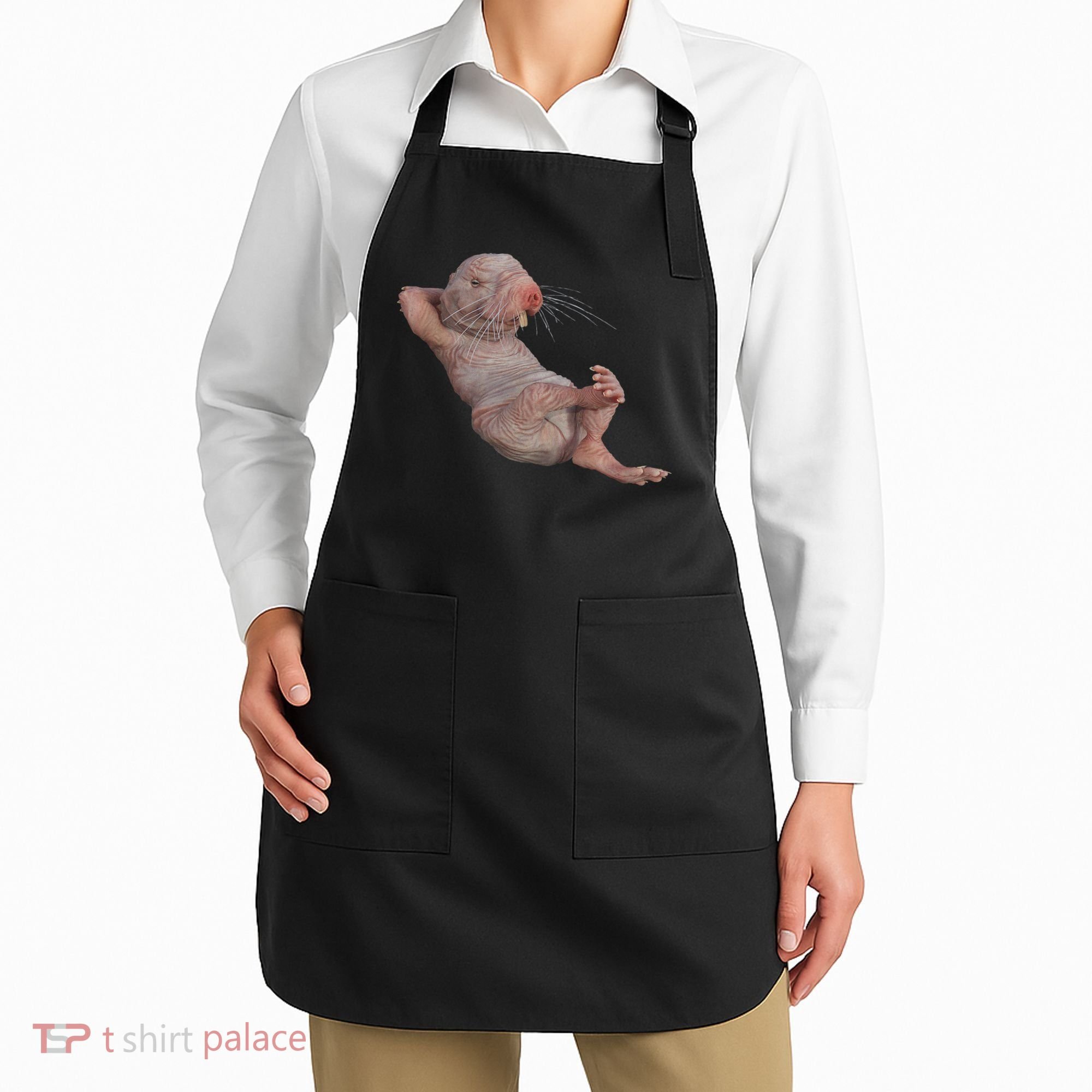 Funny Naked Mole Rat Zookeeper Safari Animal Lover Mole Rat Apron