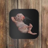 Funny Naked Mole Rat Zookeeper Safari Animal Lover Mole Rat Coaster thumb 0
