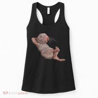 Funny Naked Mole Rat Zookeeper Safari Animal Lover Mole Rat Women's Tank Top thumb 0
