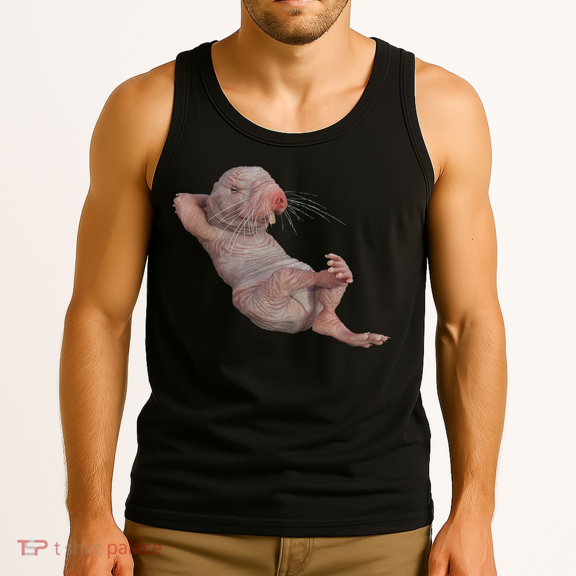 Funny Naked Mole Rat Zookeeper Safari Animal Lover Mole Rat Tank Top