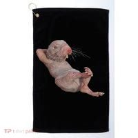 Funny Naked Mole Rat Zookeeper Safari Animal Lover Mole Rat Golf Towel thumb 0