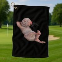 Funny Naked Mole Rat Zookeeper Safari Animal Lover Mole Rat Golf Towel thumb 1