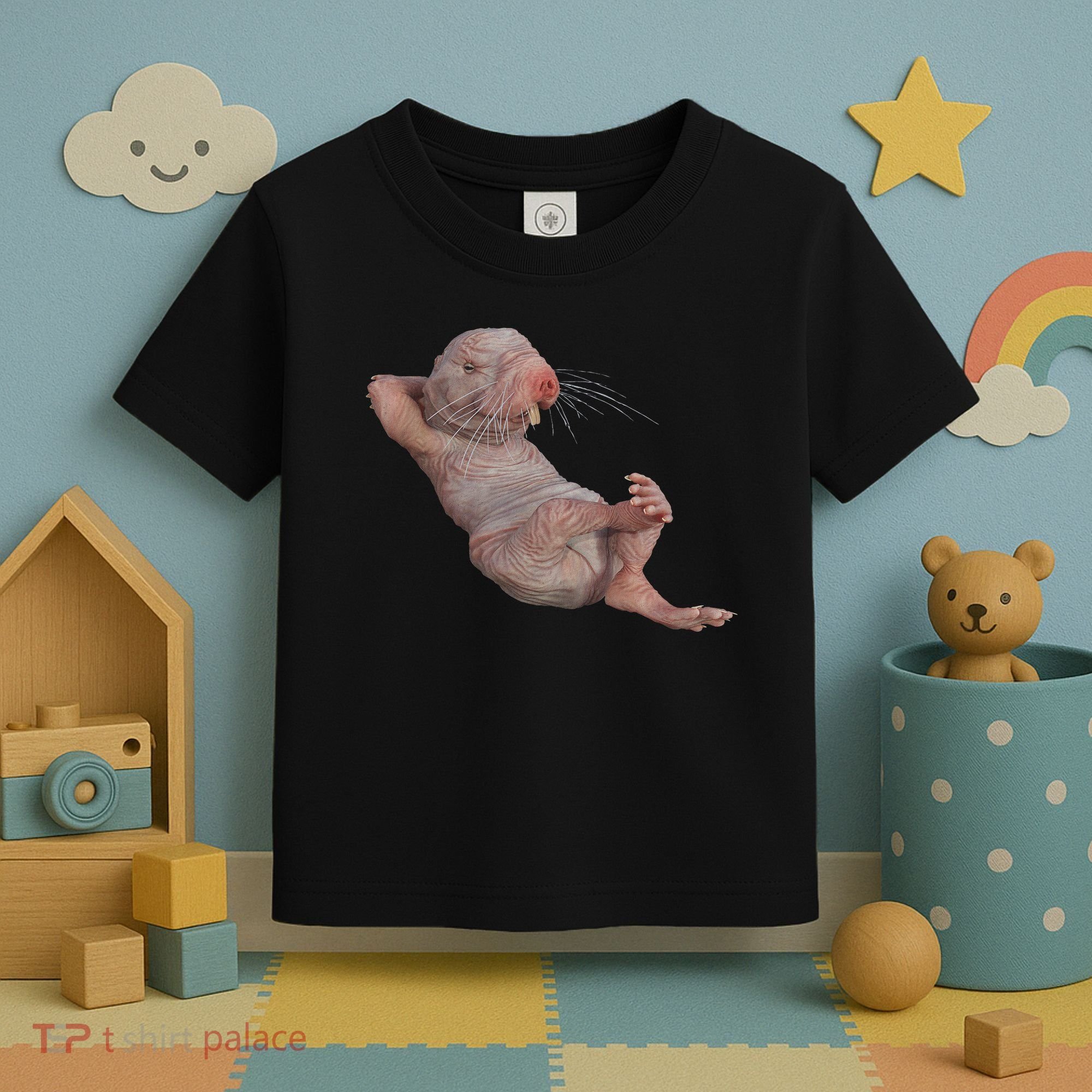 Funny Naked Mole Rat Zookeeper Safari Animal Lover Mole Rat Toddler T-Shirt