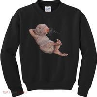 Funny Naked Mole Rat Zookeeper Safari Animal Lover Mole Rat Kids Sweatshirt thumb 0