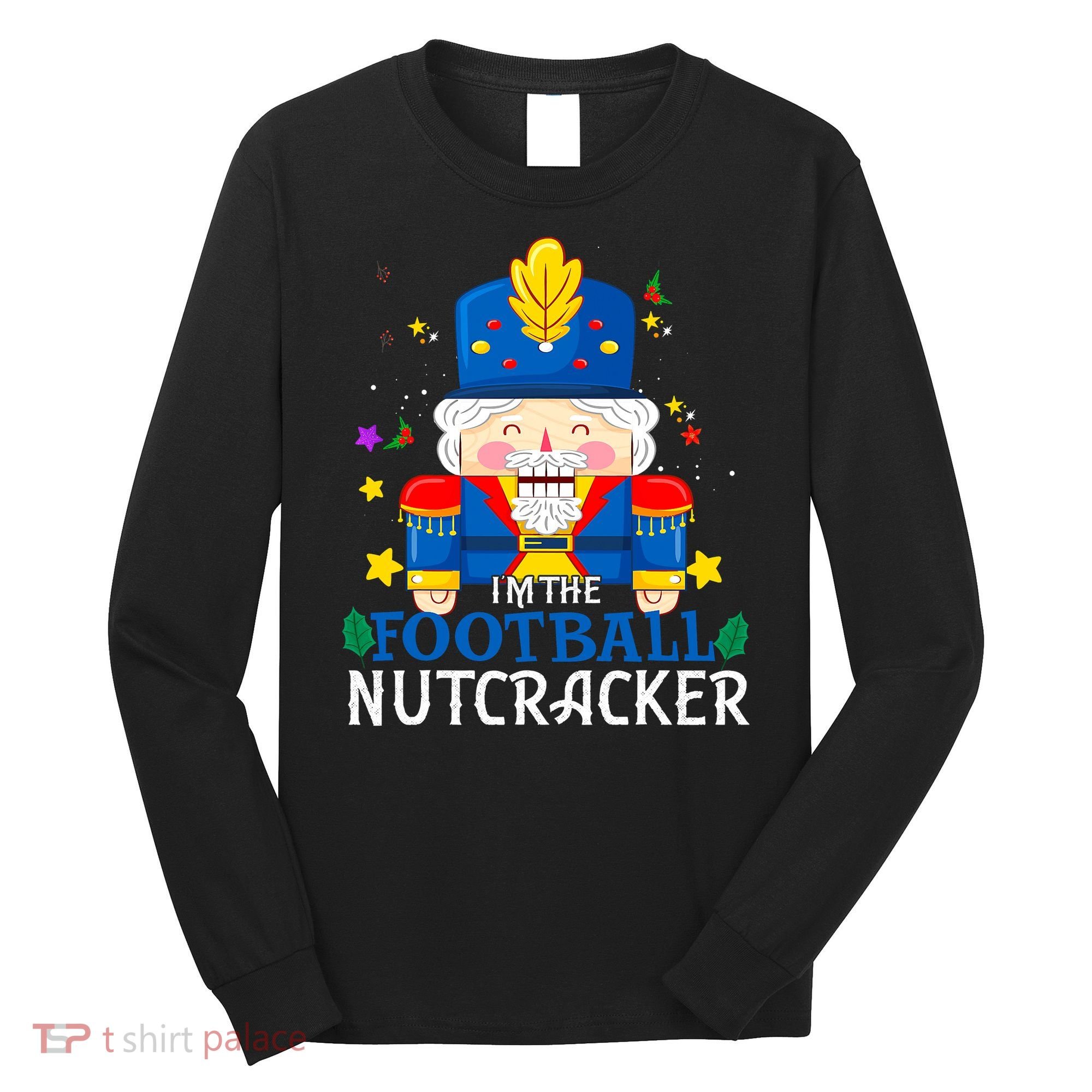 Football Nutcracker Matching Family Group Christmas Party Pj Long Sleeve Shirt